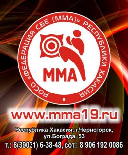 Логотип организации РОСО "Федерация смешанного боевого единоборства (ММА) Республики Хакасия"